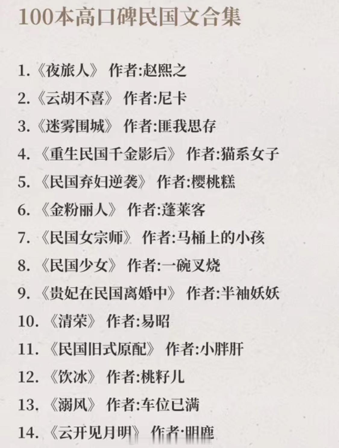百本经典民国言情小说，哪本是你的入坑神作呢大家总觉得民国文十有九悲，其实也有很多