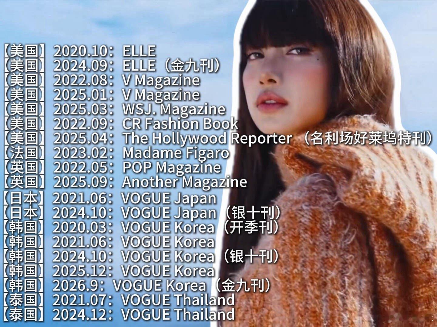 Lisa最新金九杂志lisa韩国版vogue九月刊，这些杂志，随便抬都是完全电影