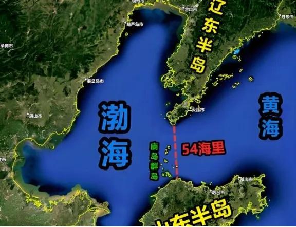 毛主席真是高明，不服不行！原来今天的渤海能完全属于中国，没有一艘外船胆敢驶入，完