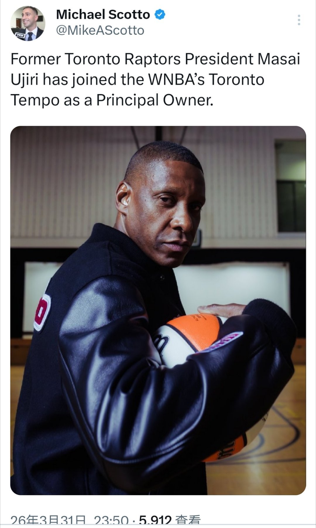 ▲呦呵，乌杰里当上了WNBA天浪队的大股东 