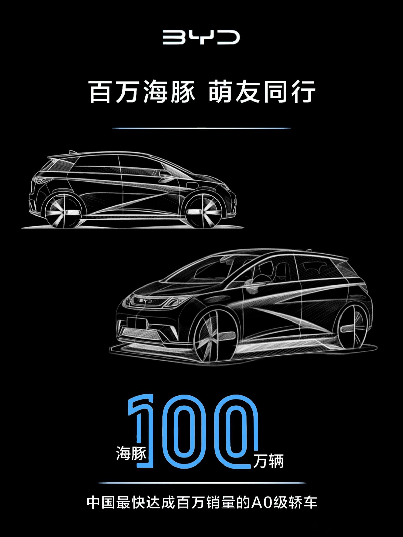 百万海豚萌友同行 海豚上市累计销量突破100万辆
