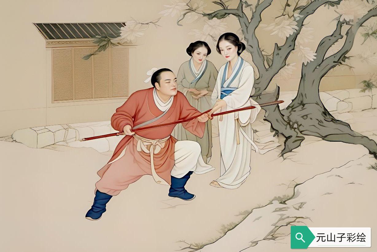 ［王叔晖·木兰从军］
［元山子彩绘］三幅