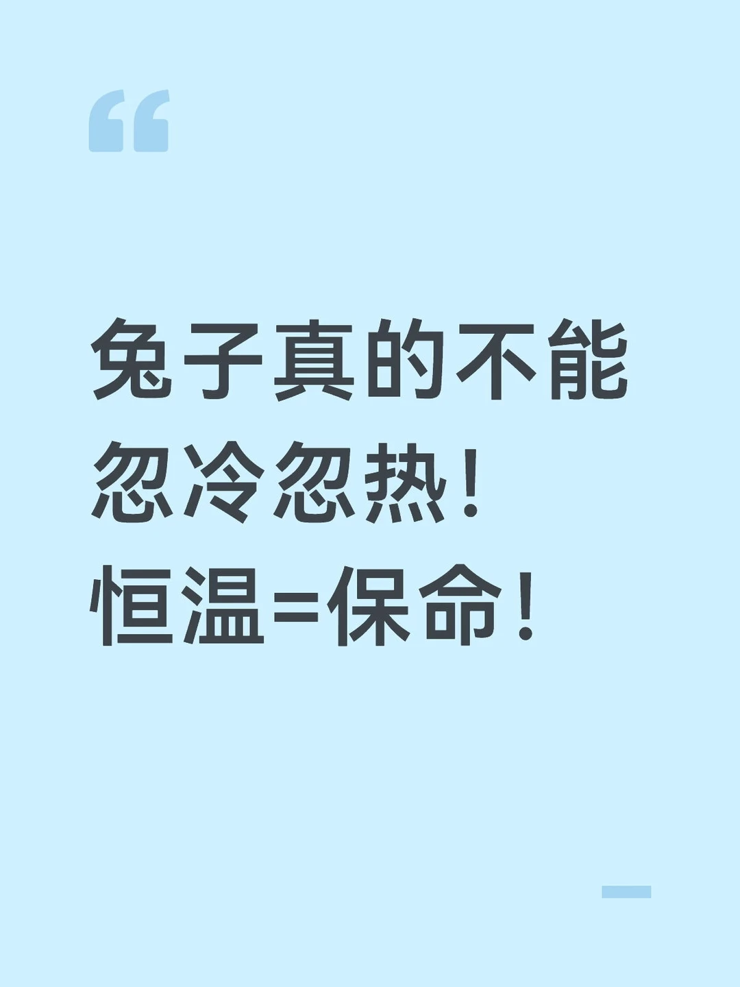 90%的人都忽略的健康养兔法则：恒温！