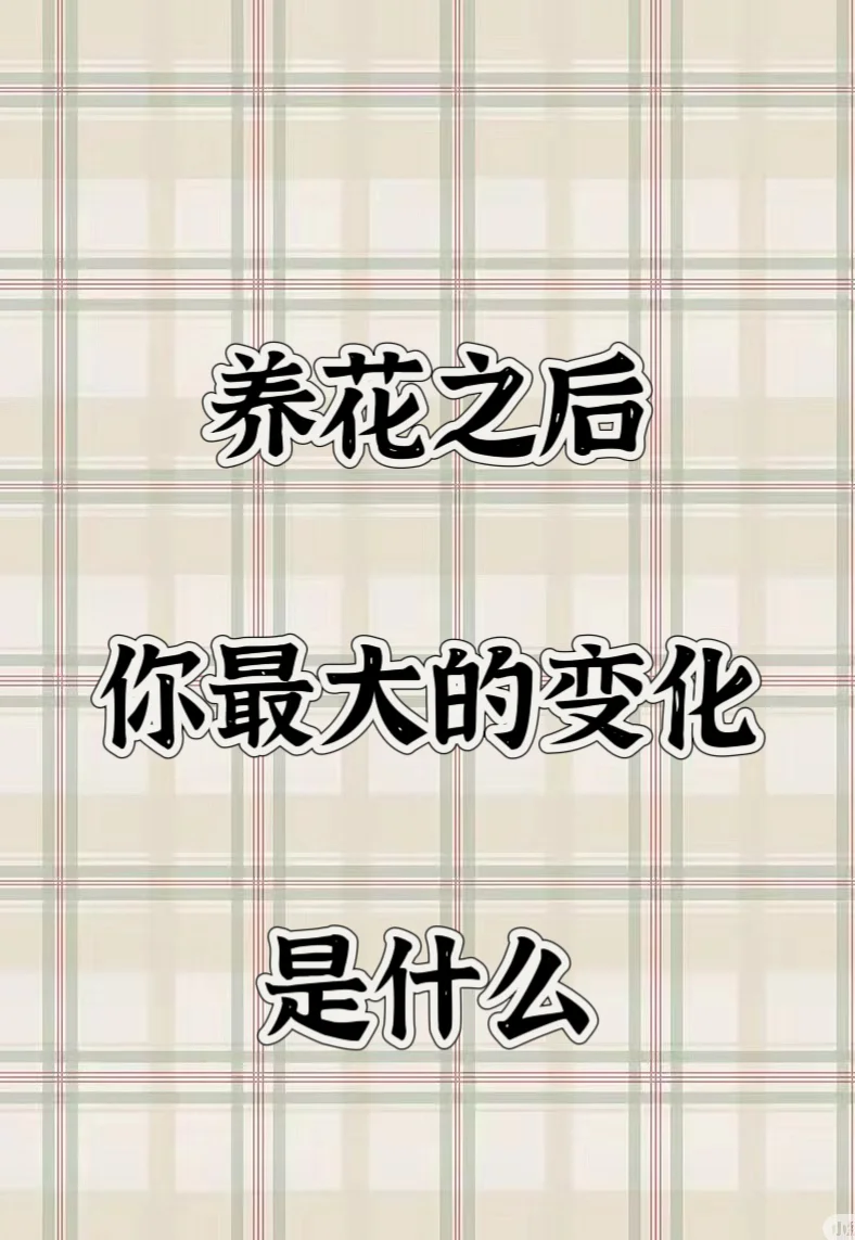一人说一个，养花之后最大的变化？