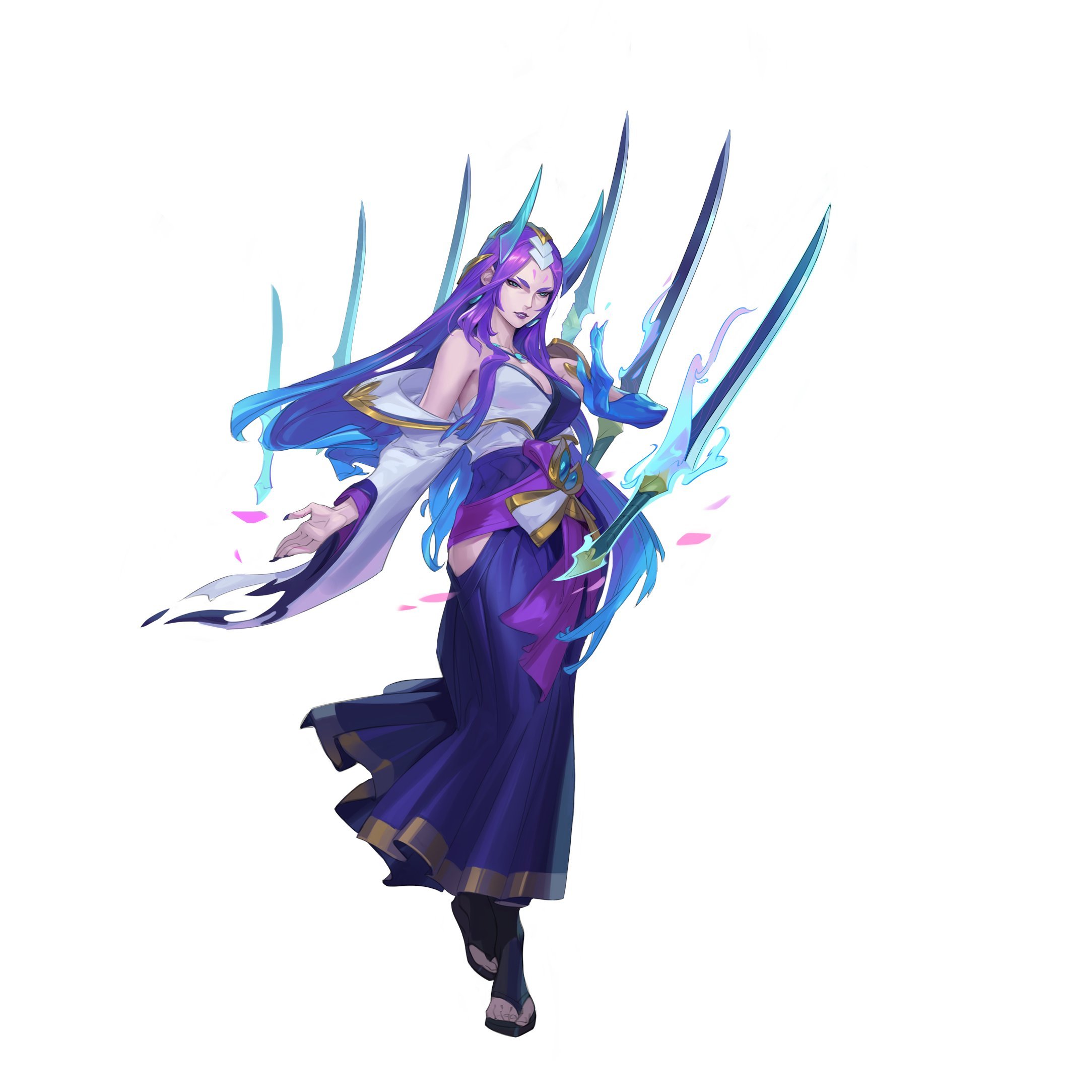 灵魂莲华英雄插画（不同表情版本）英雄联盟 ​​​