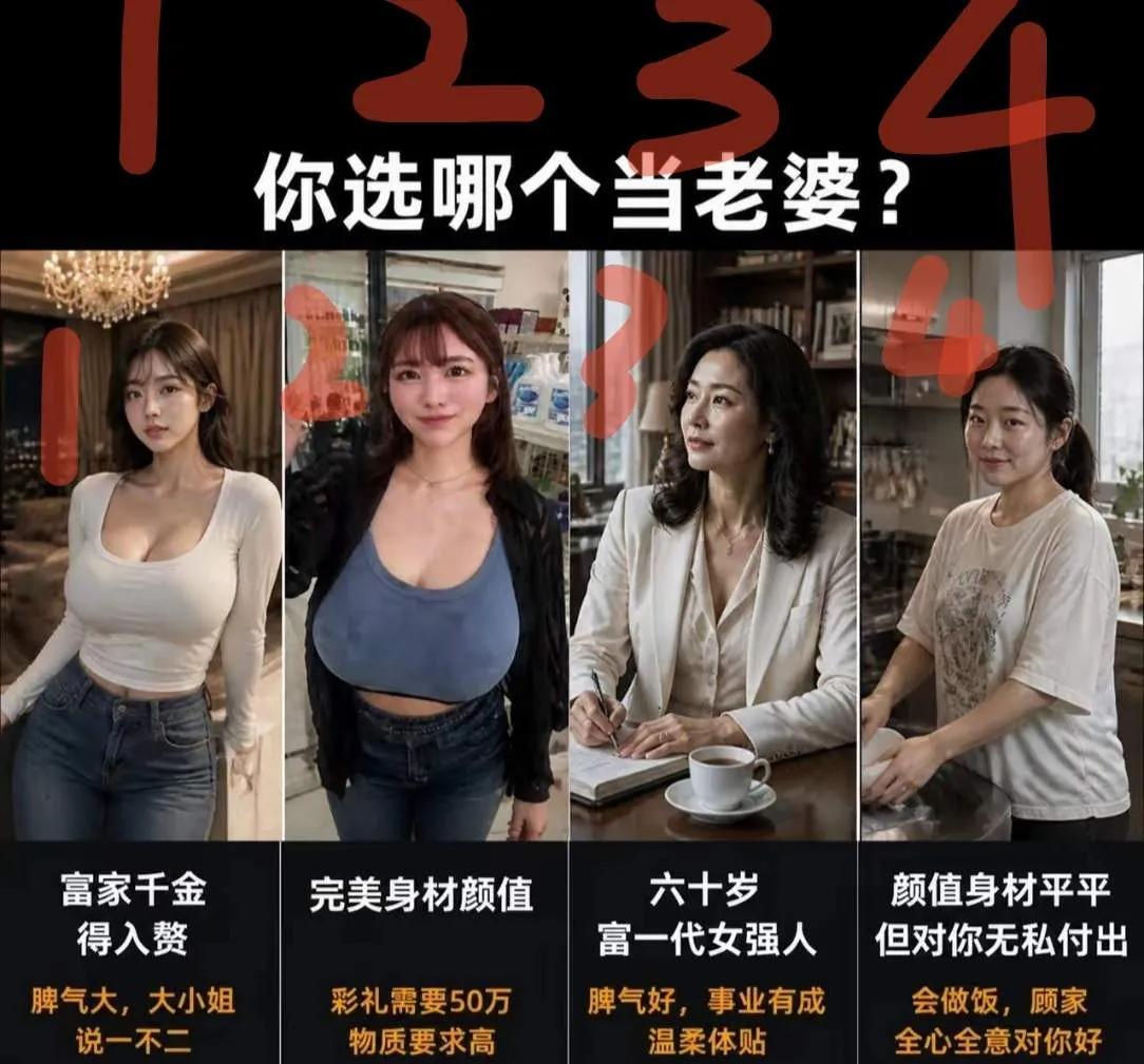 这四个
如果选一个的话
你会选哪一个？
我先来
1号！
