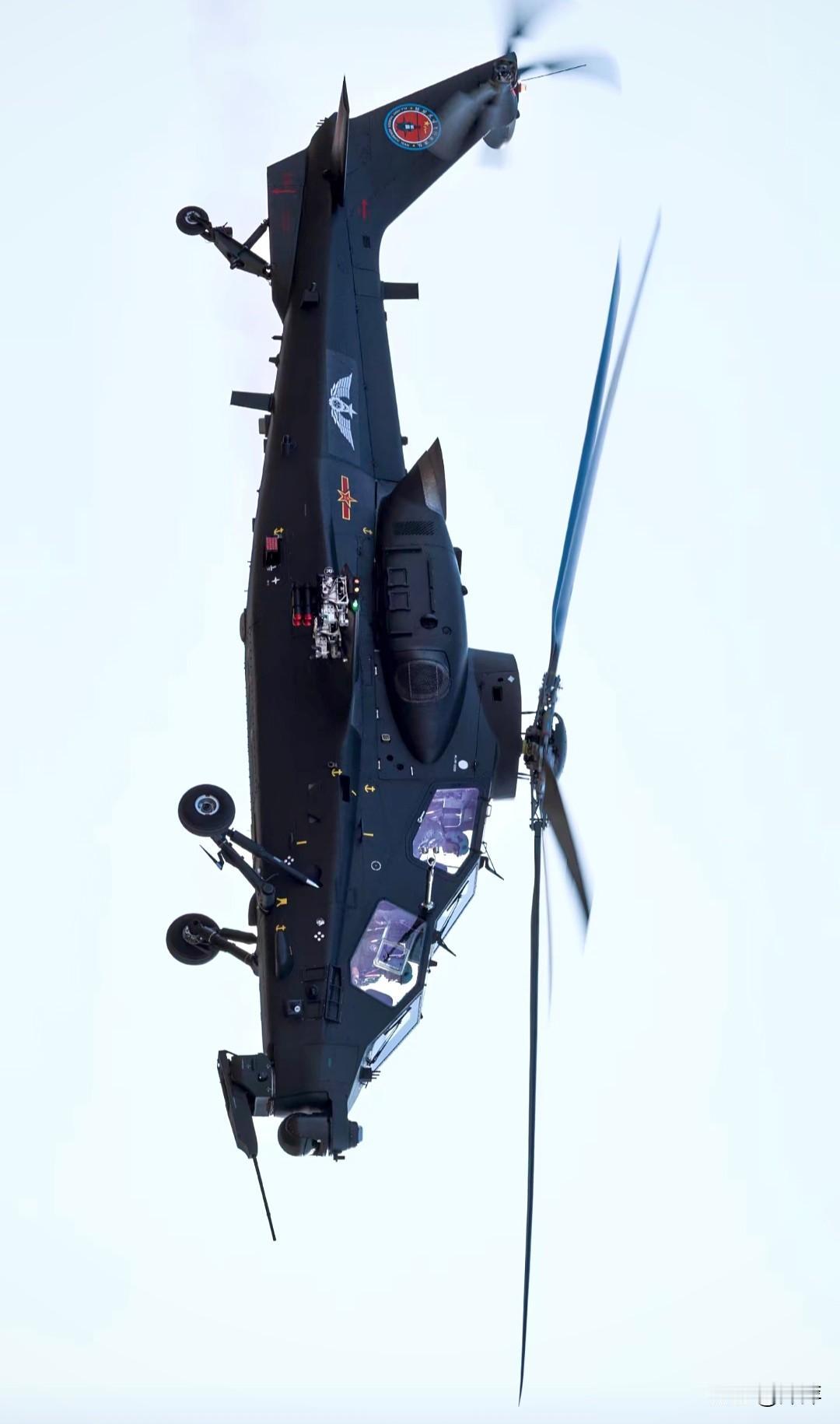 直-10作为我国首款自主研发的专用武装直升机，是陆军航空兵的核心战力。它不仅能挂