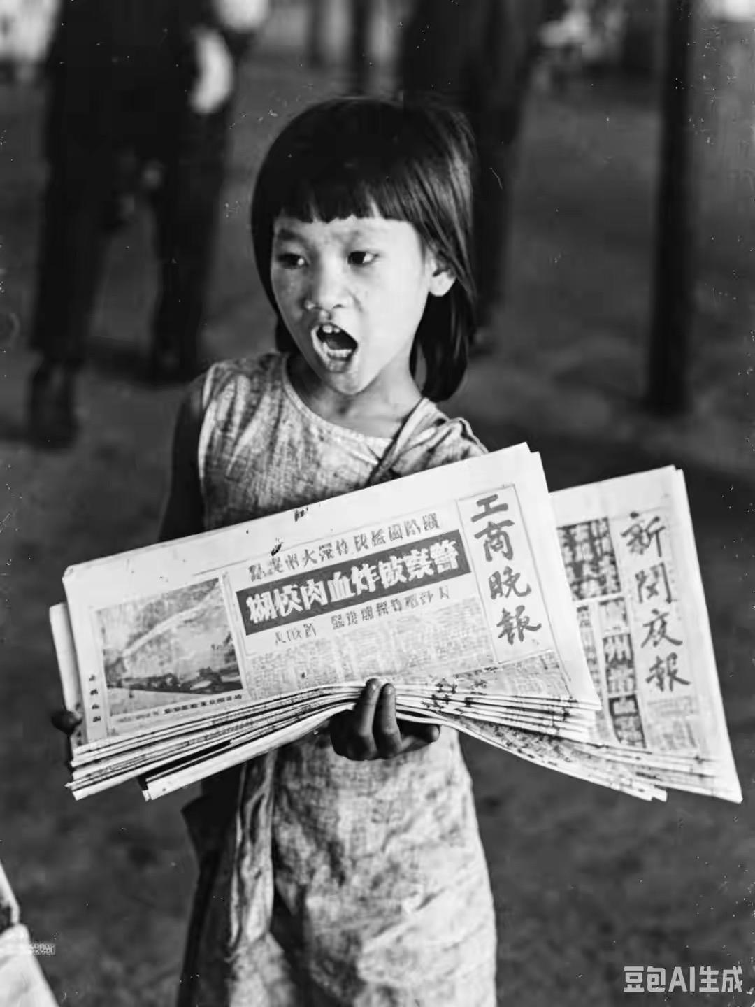 万万没想到！传唱几代人的《卖报歌》，主角居然不是小男孩。
原型是10岁的上海女孩