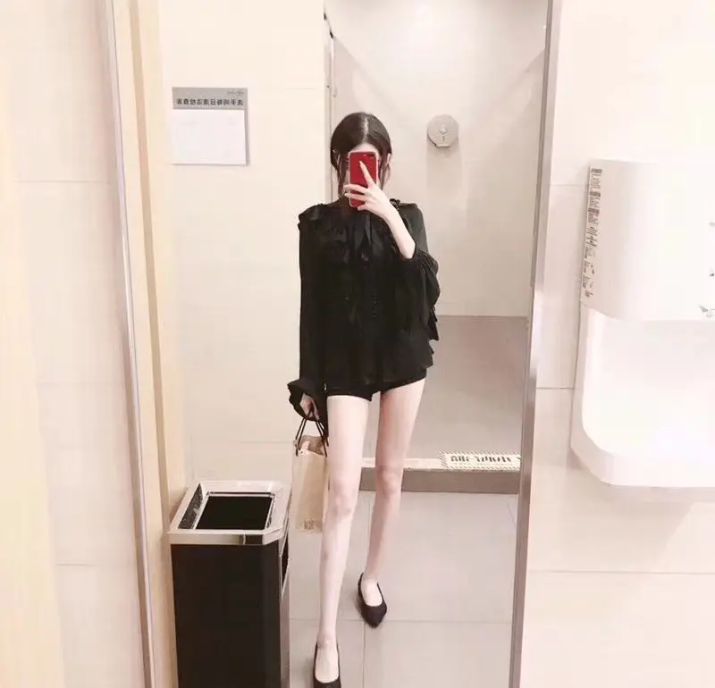 大长腿 黑长直女孩 对镜拍 情感