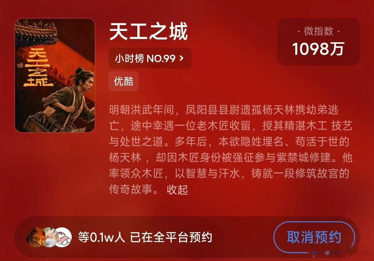 天工之城阵容官宣了，领衔主演张若昀，导演郑晓龙，☁️帝这个实力派简直是生粉天堂！