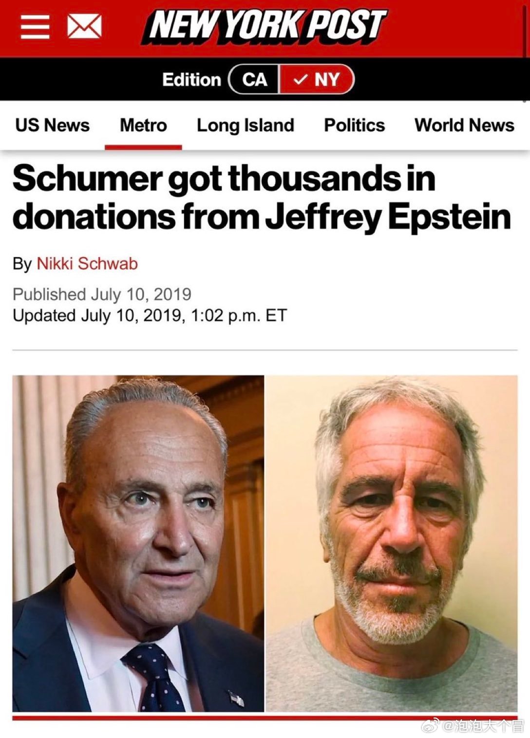 哇哦！难怪民诛党最近对爱泼斯坦的文件不怎么发声了。原来挖到屎坑底下，发现全是自己