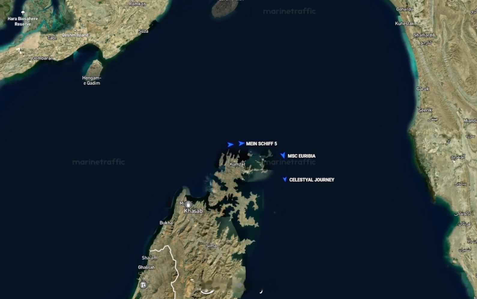 市场消息：今日早些时候，四艘邮轮组成的船队全速穿越霍尔木兹海峡，在伊朗划定的雷区