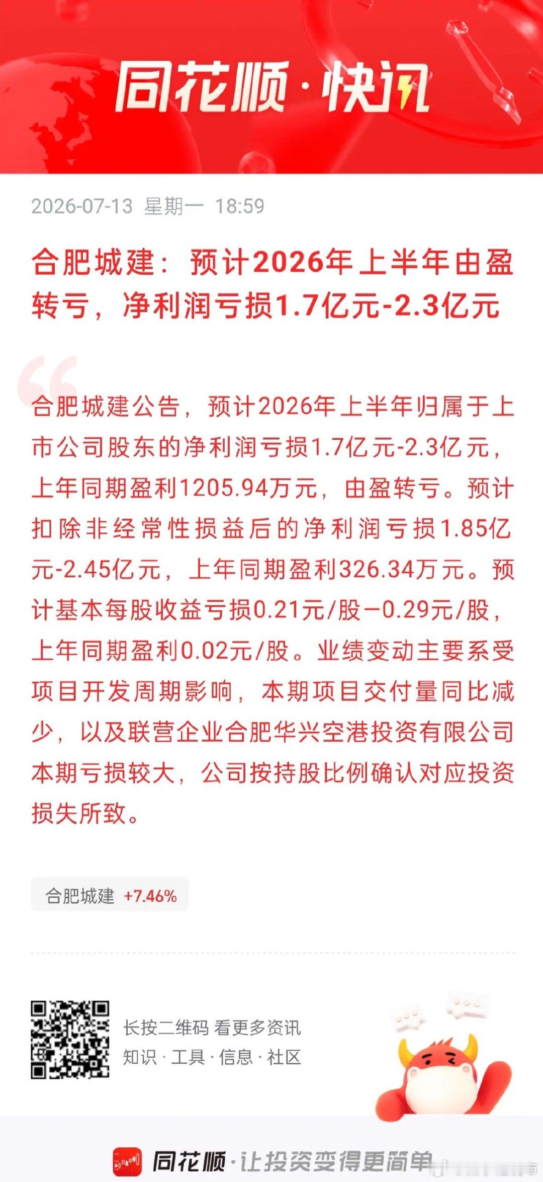 前期暴涨7倍，盘中大涨7.46%，盘后直接爆业绩大亏！爆炒题材股的坑全在中报里2