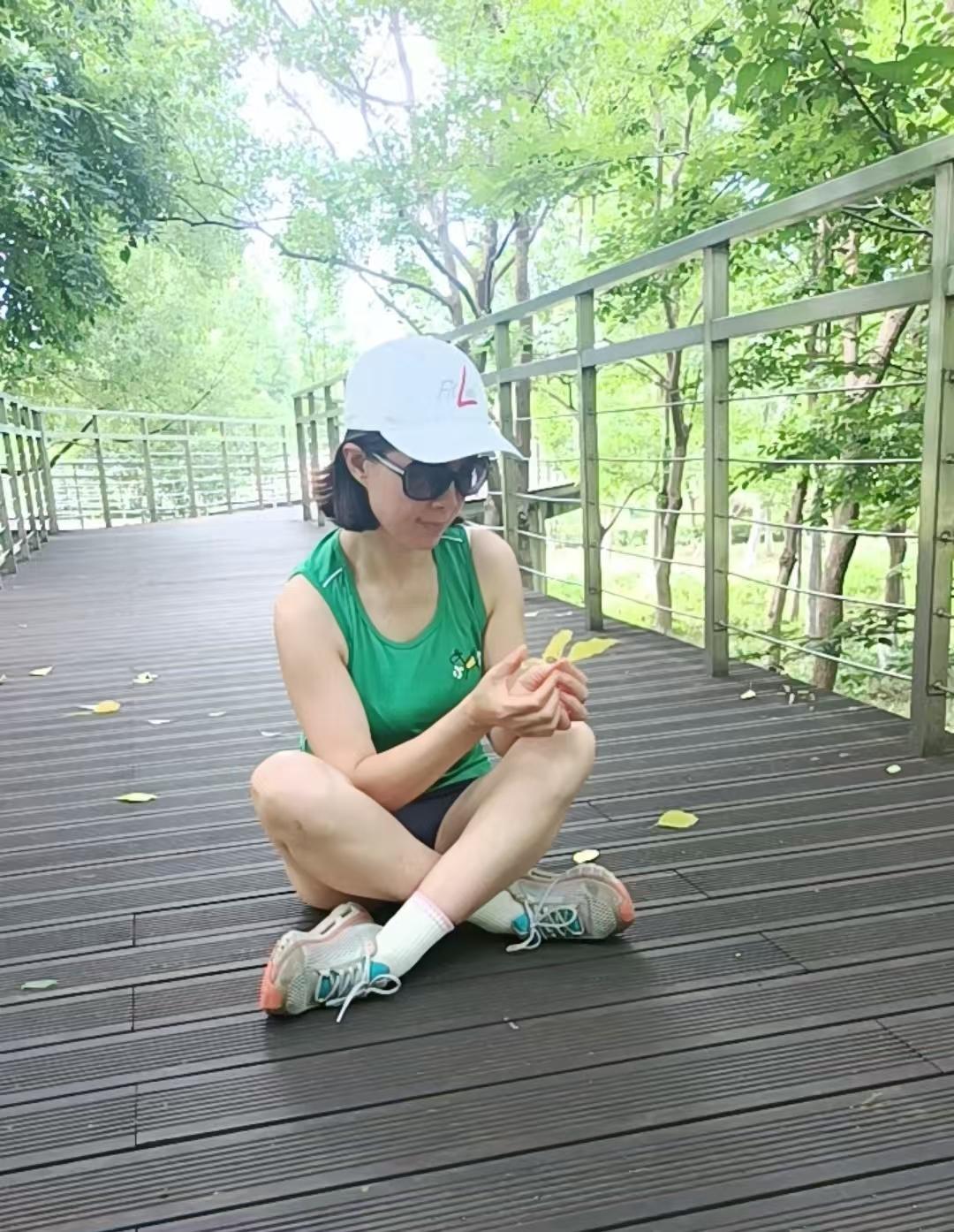 教练发来运动照，二天没和教练在一起了。洋泾湖