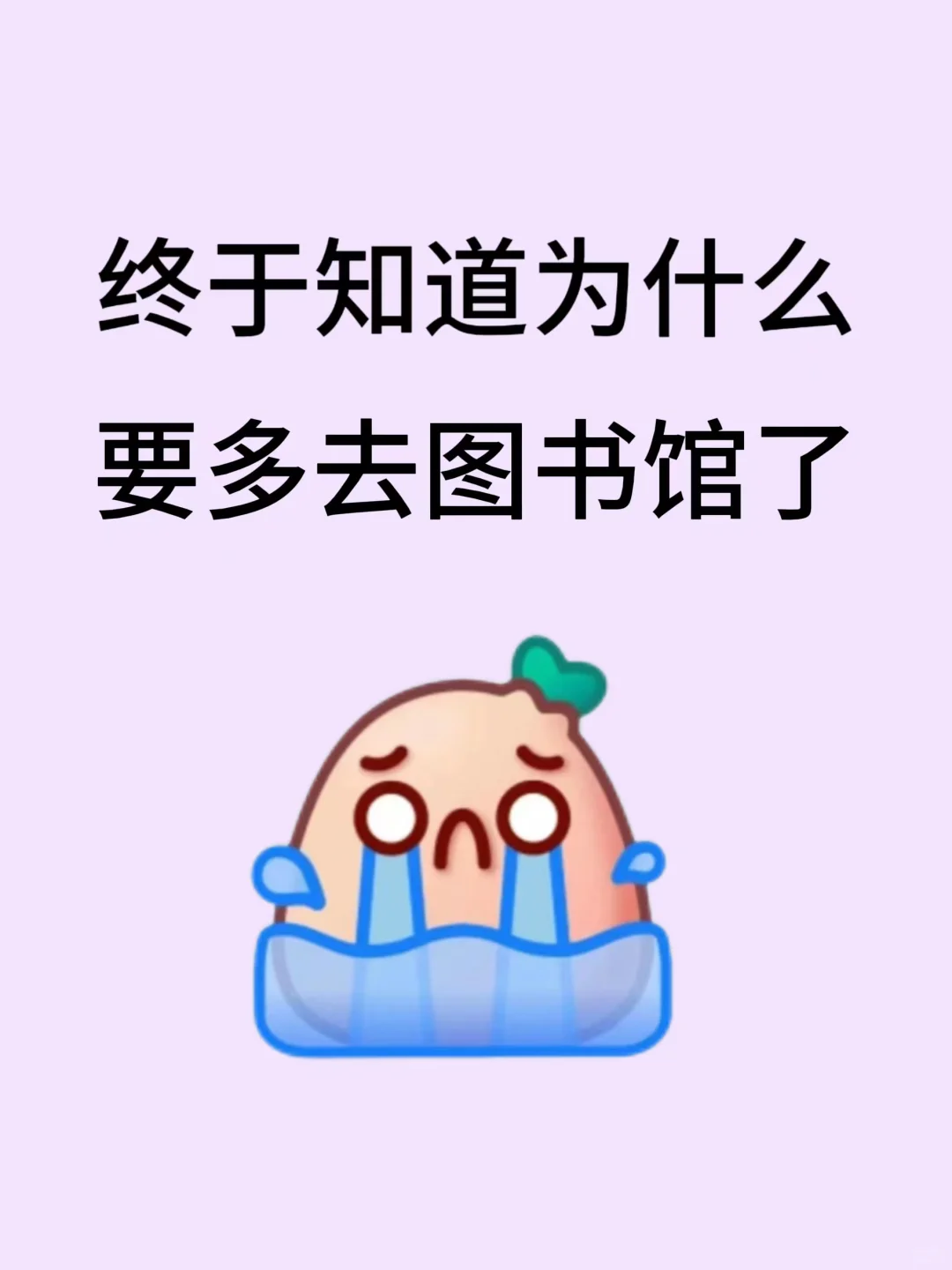 终于知道为什么要多去图书馆了😭