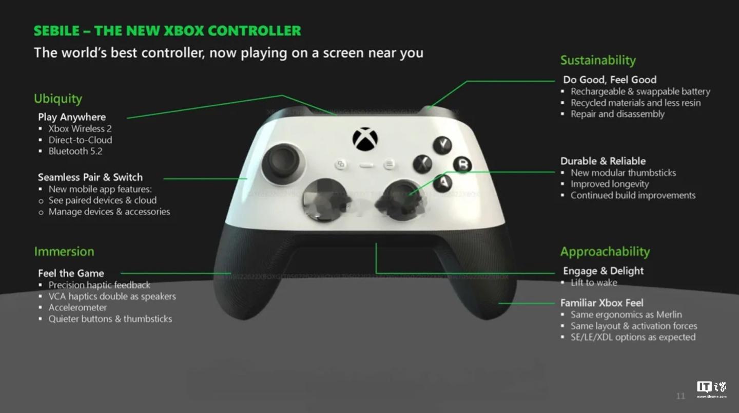 微软新一代 Xbox 手柄“Sebile”代码现身 XCloud 服务内部文件，