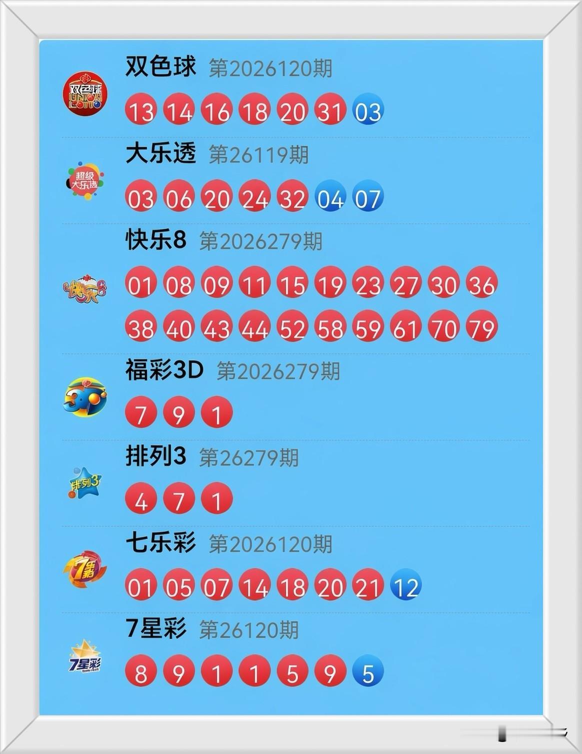 10月20日开奖信息：
双色球：红球连号密集如现实羁绊，蓝球03似虚幻微光，理性