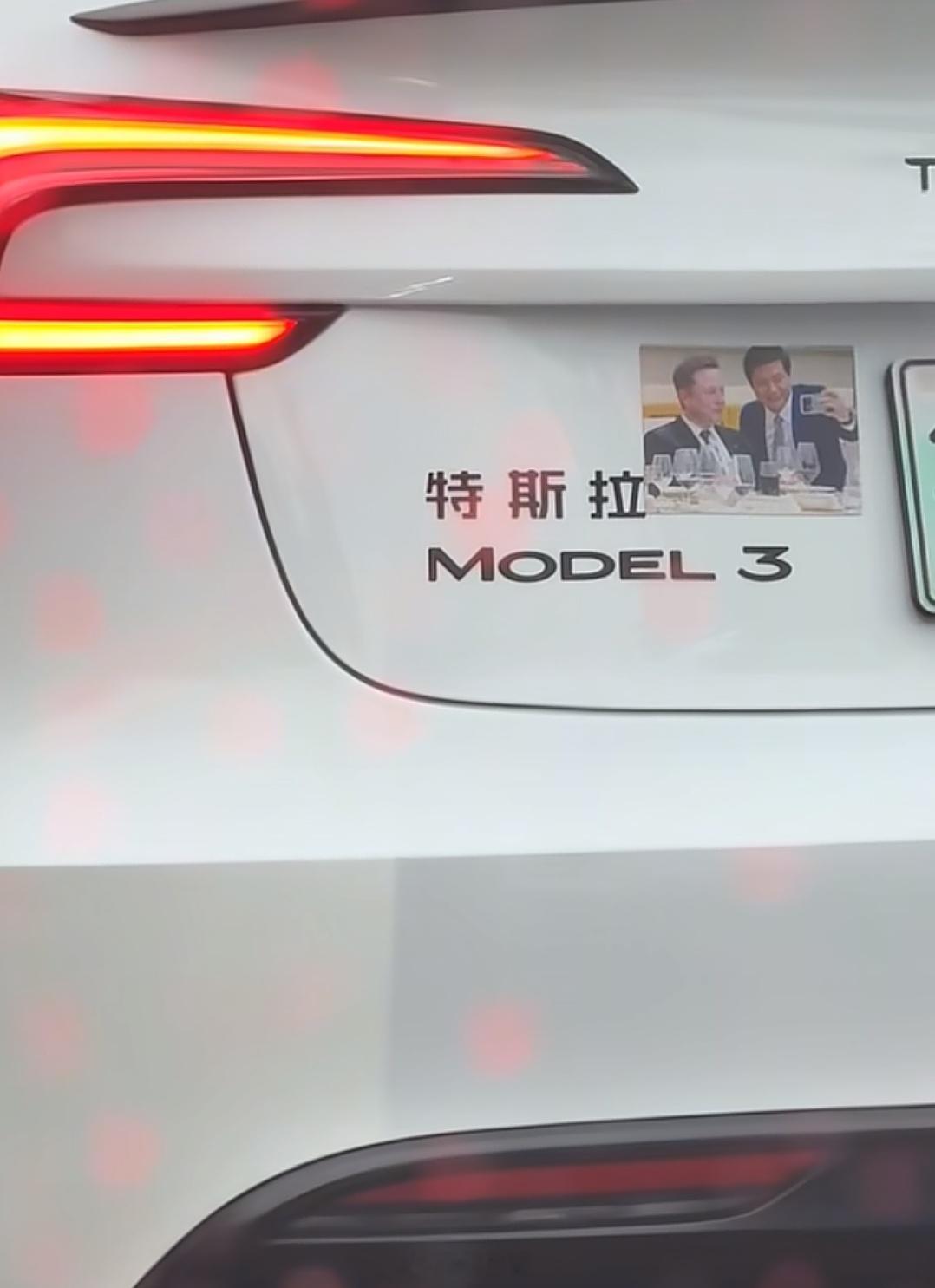这位特斯拉车主是雷军和马斯克的粉丝吧 
