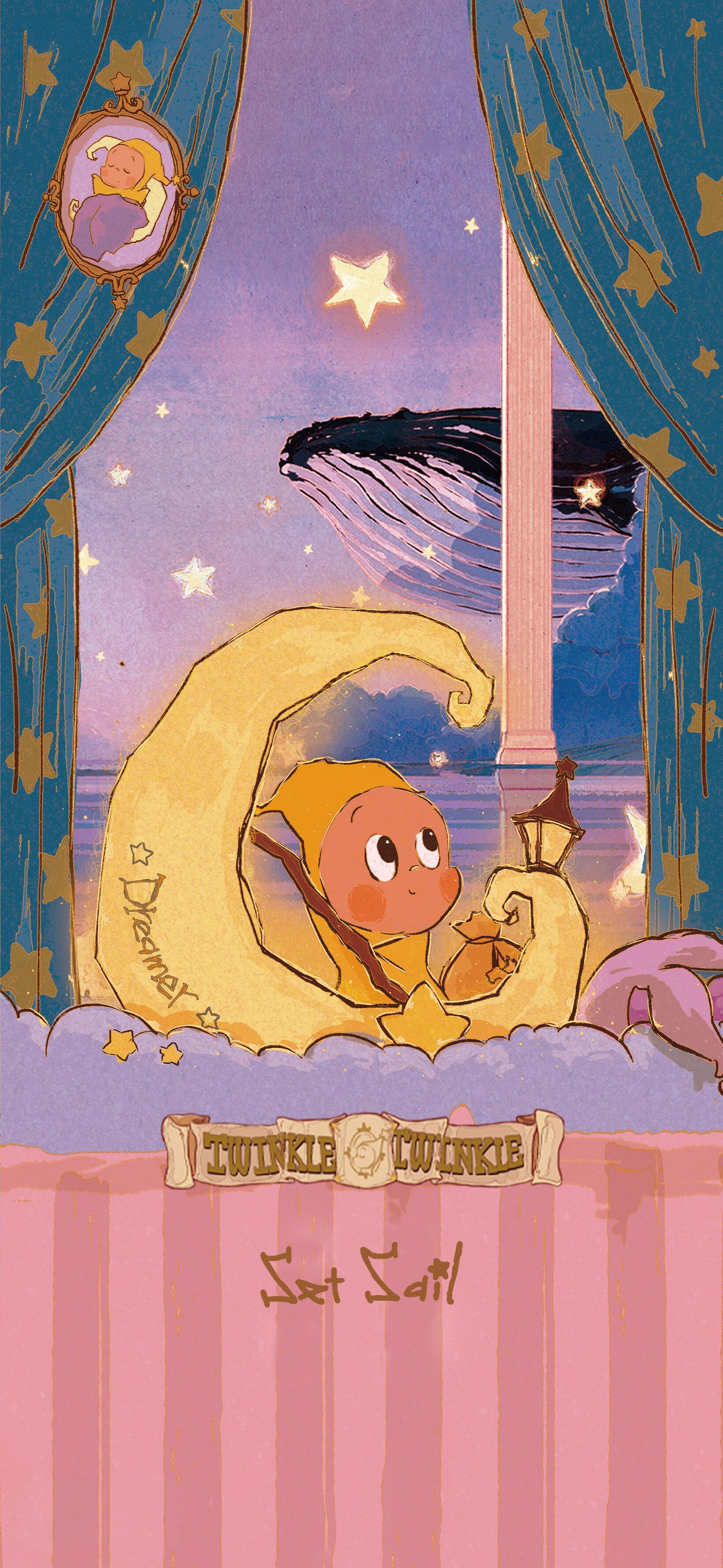 wechat｜✨星星人｜手机壁纸｜可爱卡通壁纸｜插画｜全屏壁纸｜高清壁纸｜无水印