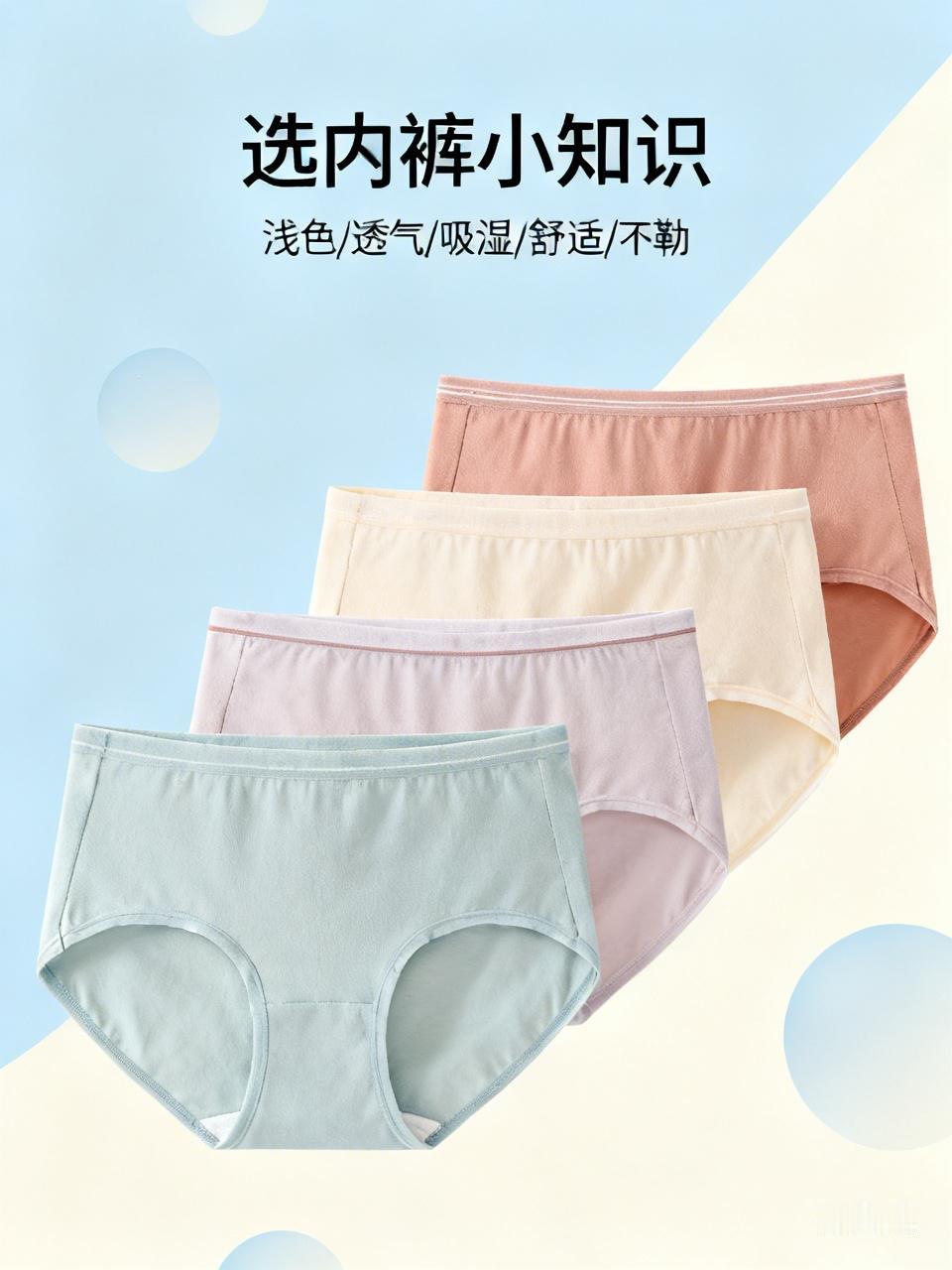 朋友，你会挑选内裤吗？一条优质内裤的标准为：浅色、透气、吸湿、舒适且不勒。
为啥