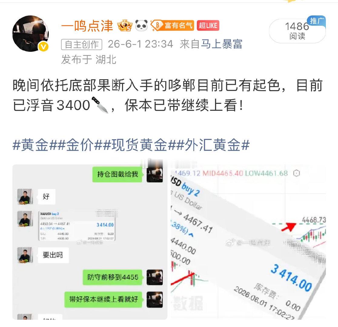 日前晚间部署的哆目前已离场，最终拿下6500🔪！黄金金价现货黄金外汇黄金