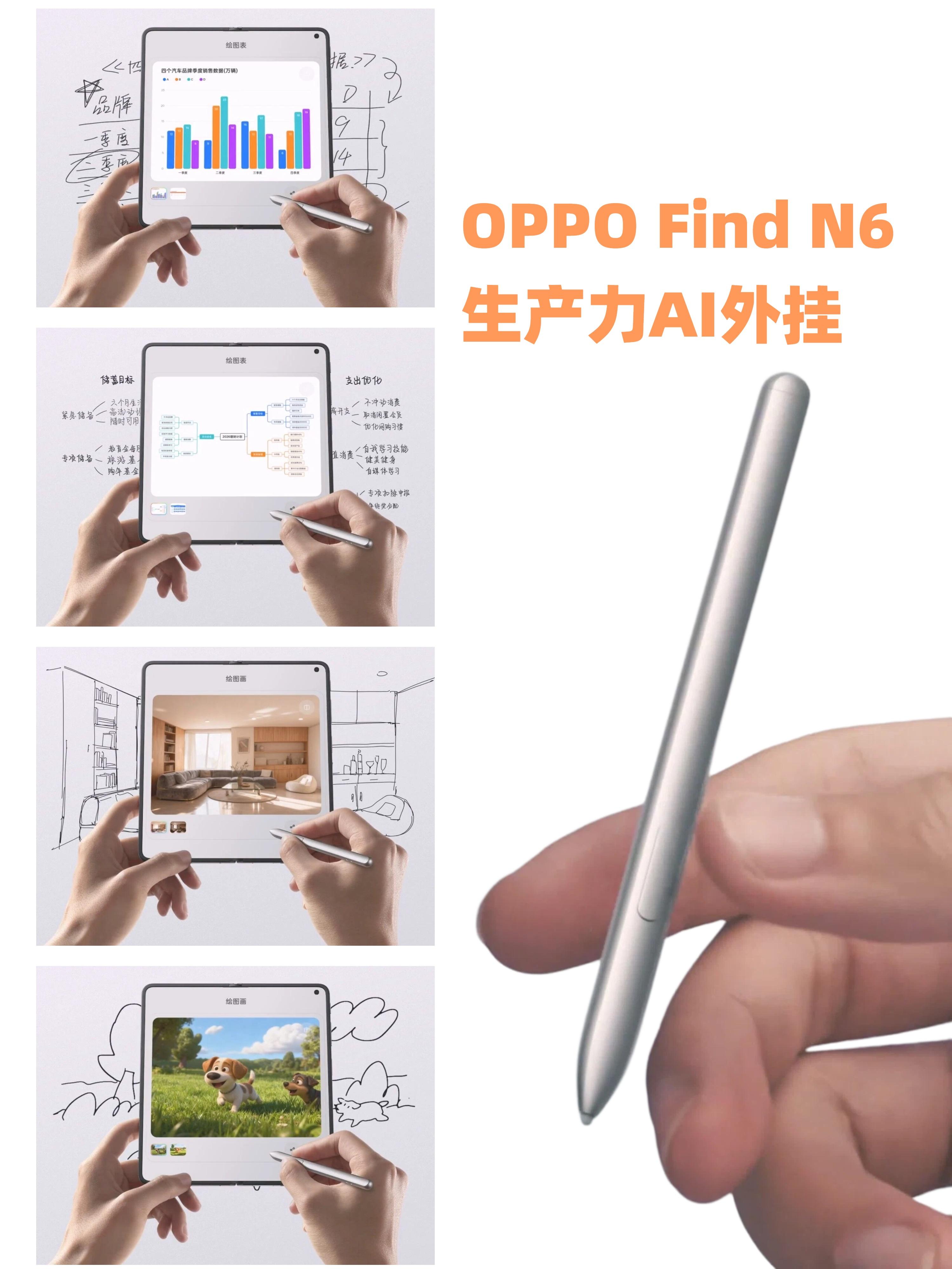 看完最新的爆料，这次OPPO Find N6和OPPO AI手写笔我大...