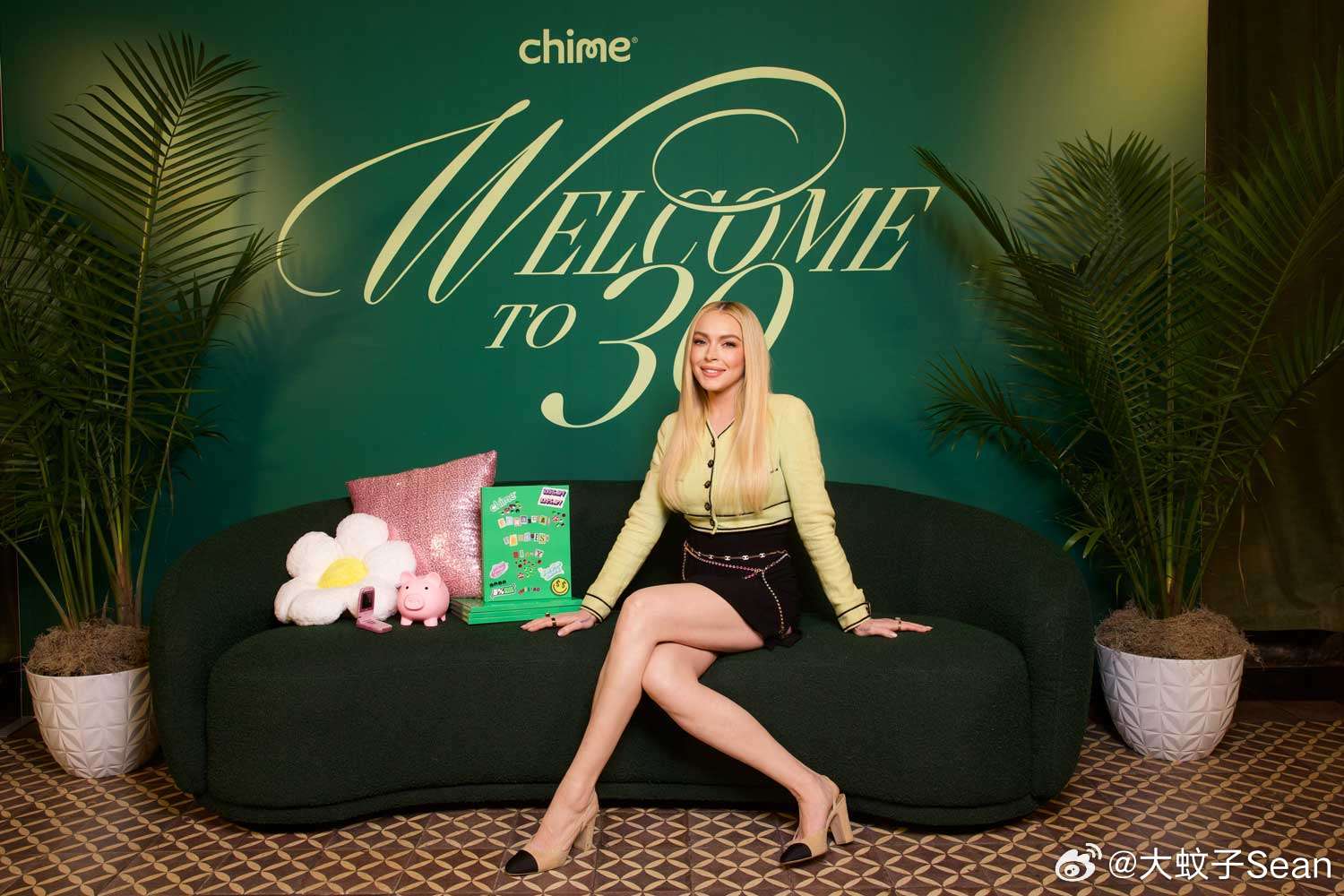 lindsay lohan林赛罗韩昨天在纽约出席新合作的金融服务应用程序Chim