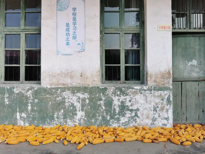 乡村学校获捐羽绒服是超暖心的事儿。像旬阳市石门镇中心学校，“作业本”公益基金会“