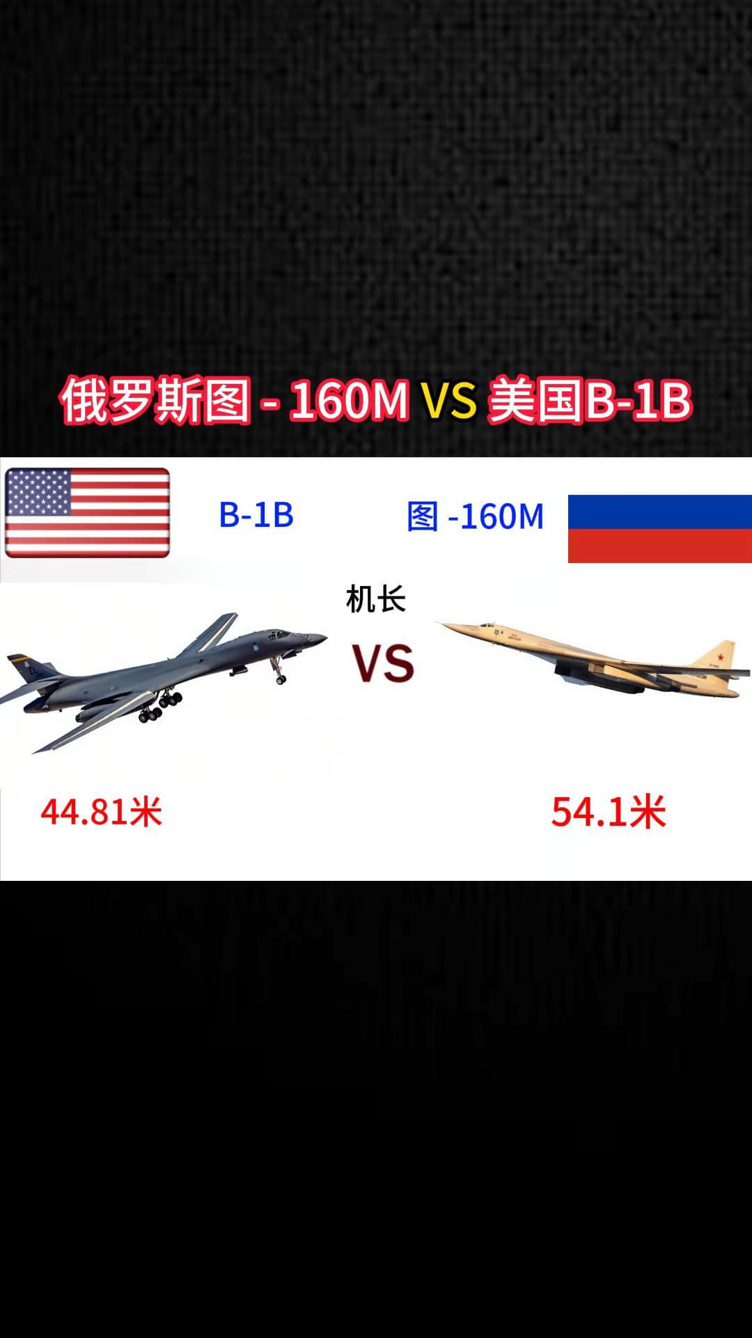 俄罗斯图 160M VS 美国B1B。军事科普 军事科技 军事爱好者 军事迷