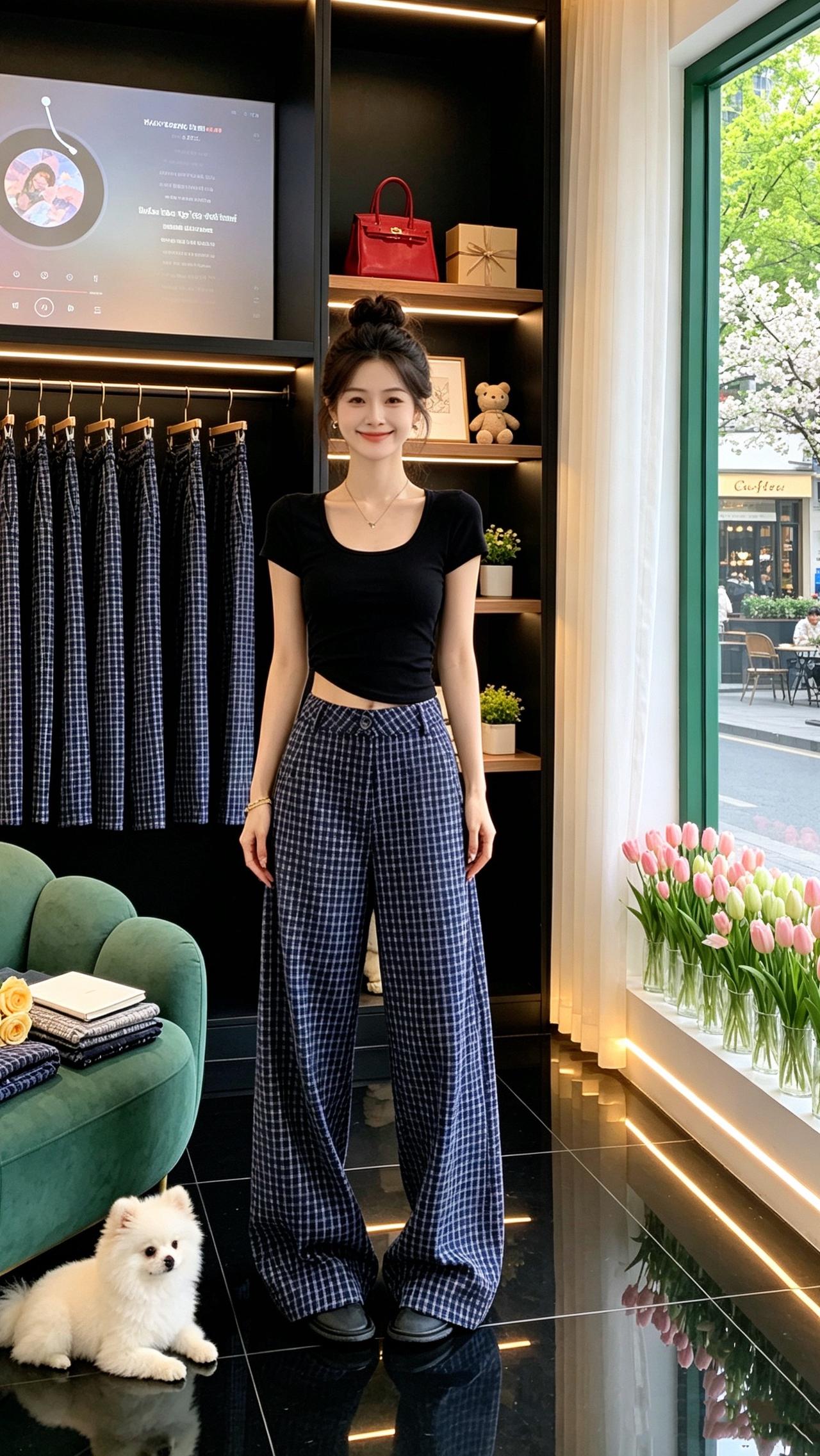 小个子休闲裤慵懒风穿搭 谁穿谁好看 显高显瘦显腿长