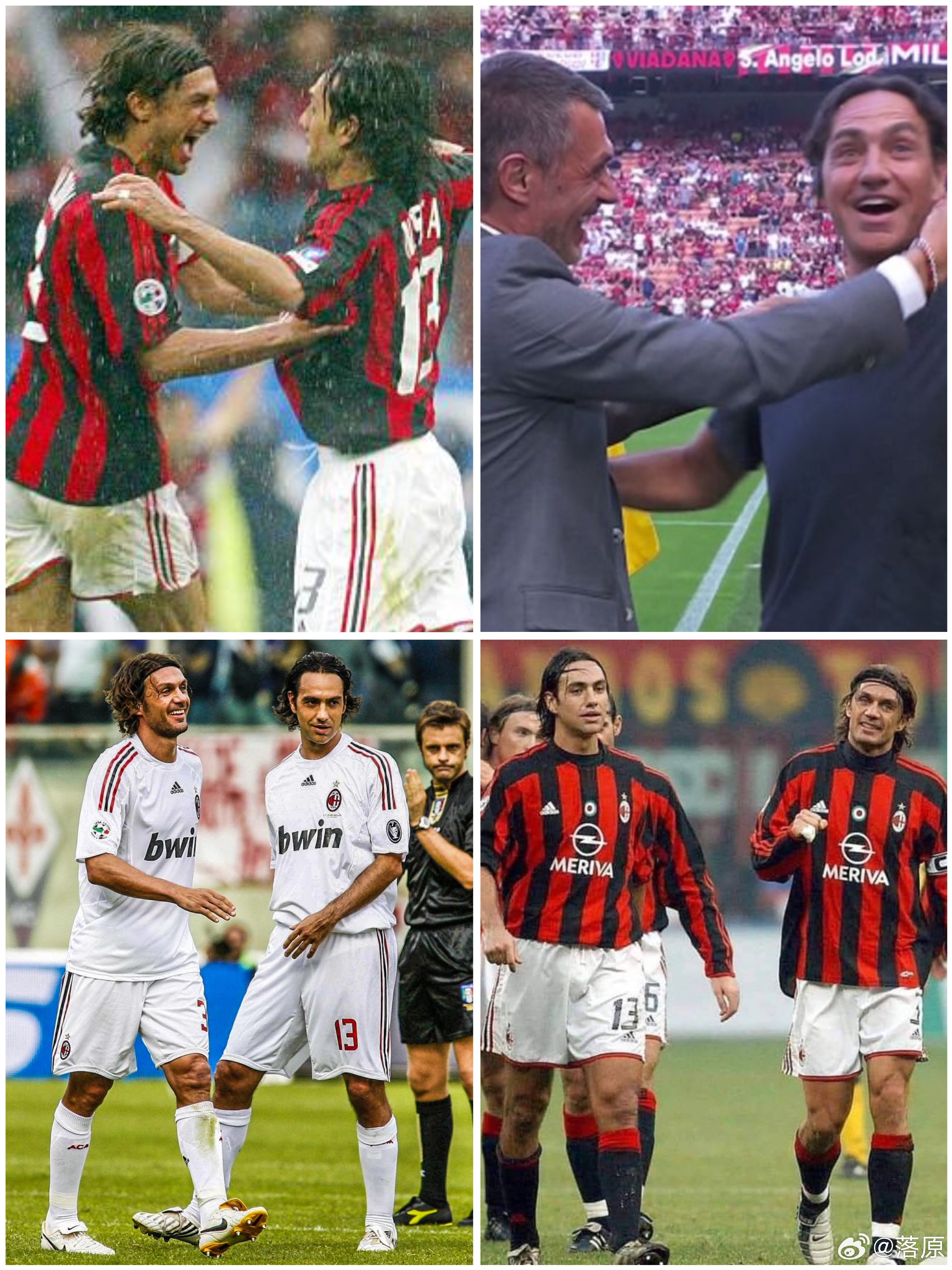 两位米兰传奇“一次特别的午餐”。内斯塔晒照，马尔蒂尼转发。ac米兰马尔蒂尼