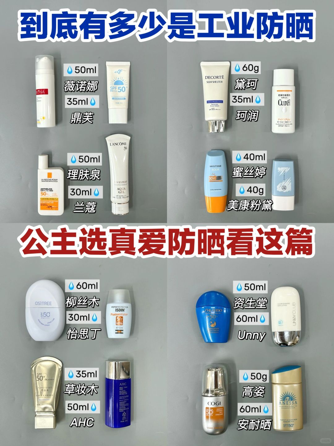 公主别划走！别把工业防晒霜当真爱！