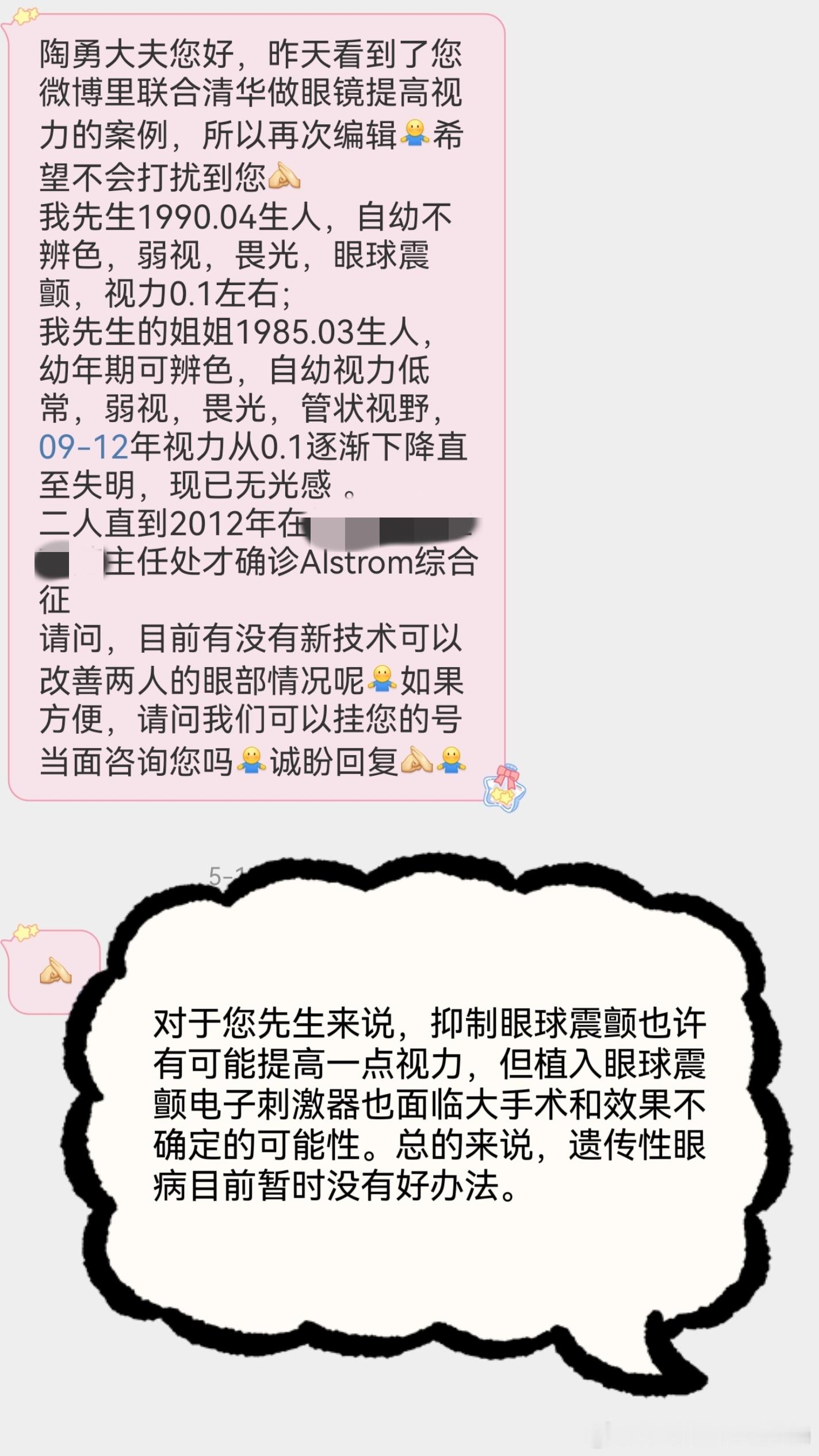 #陶勇[超话]##陶勇医生每周一答#【本周关键词】Alstrom综合征，斜视，青