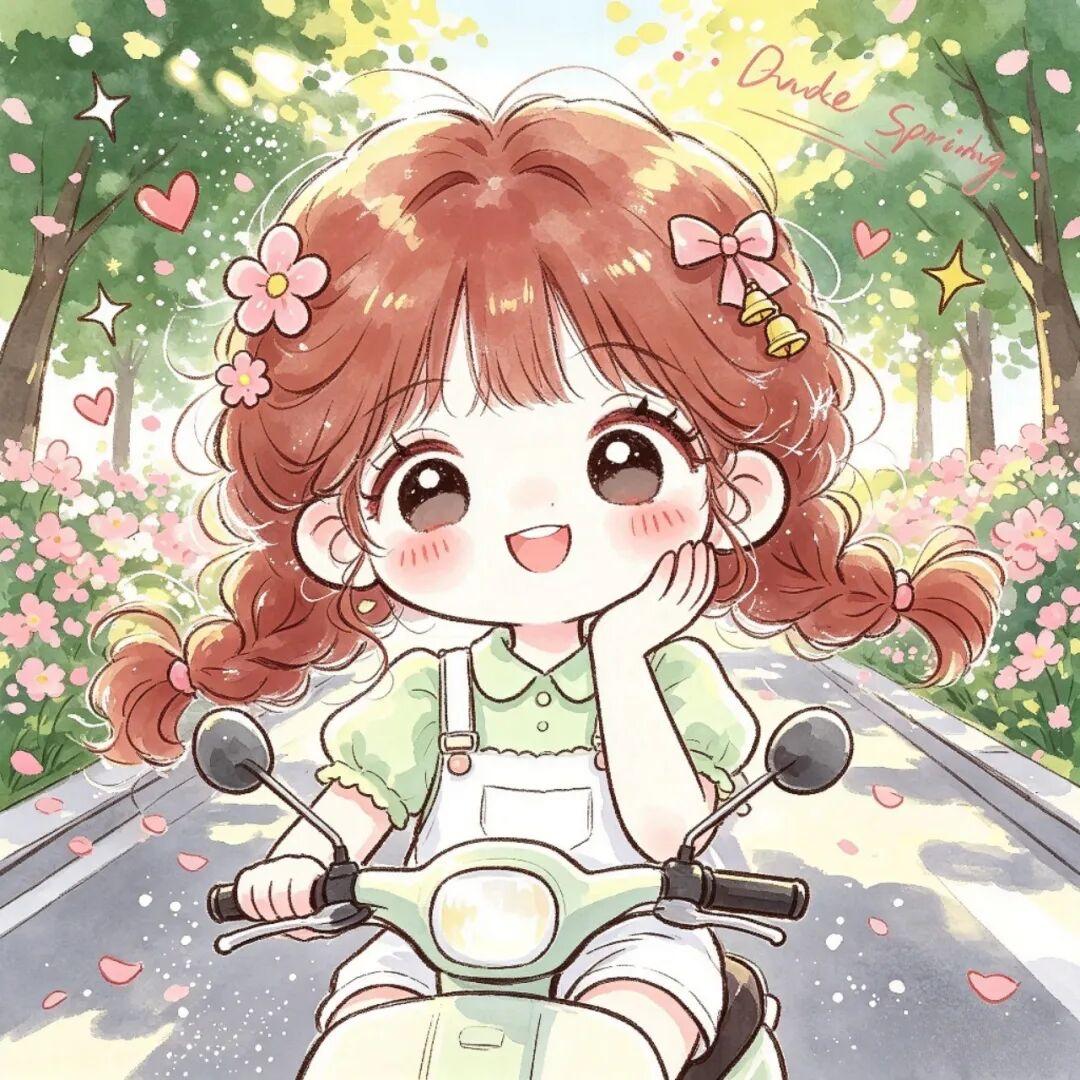 女生头像｜骑上小电驴，撞进一整个夏天