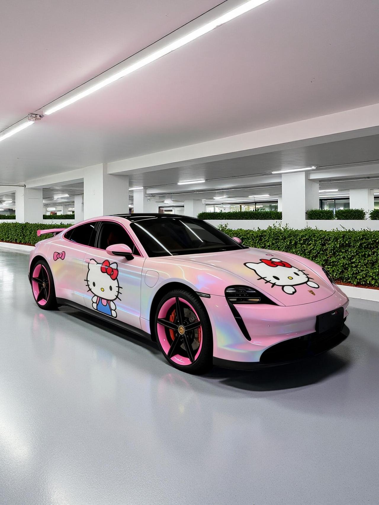 🎀这套真的有点“甜酷”了，花悦粉配Kitty彩绘，回头率担当高。就是我挺好奇，