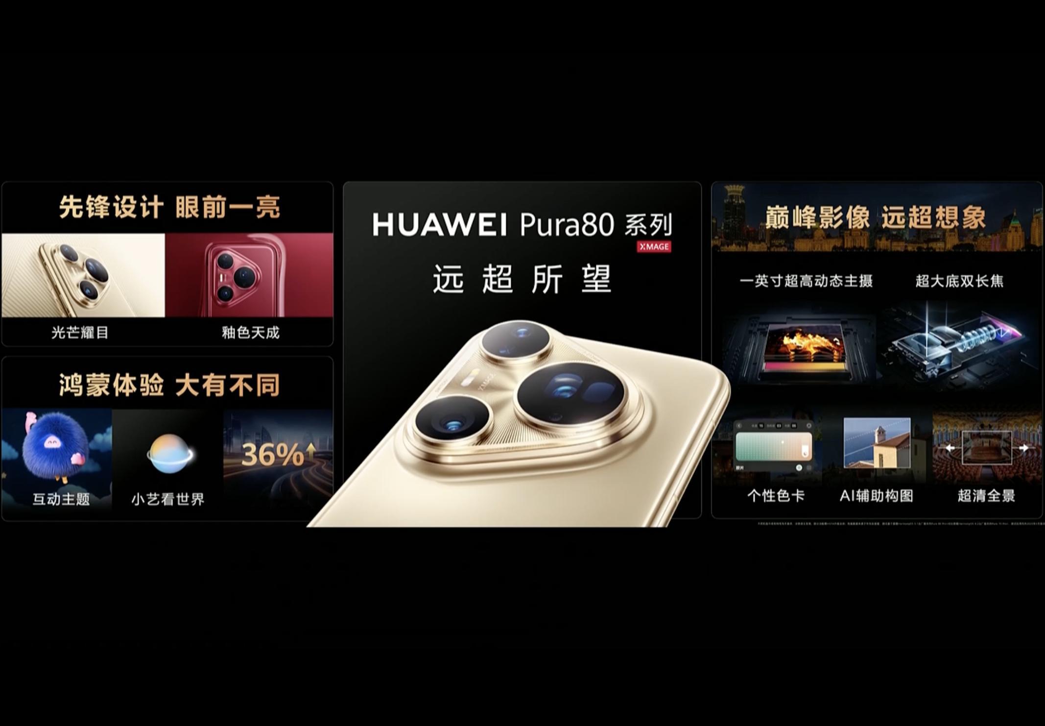 华为 Pura80 系列价格出来了！Pura80 Pro 6499 起；Pura