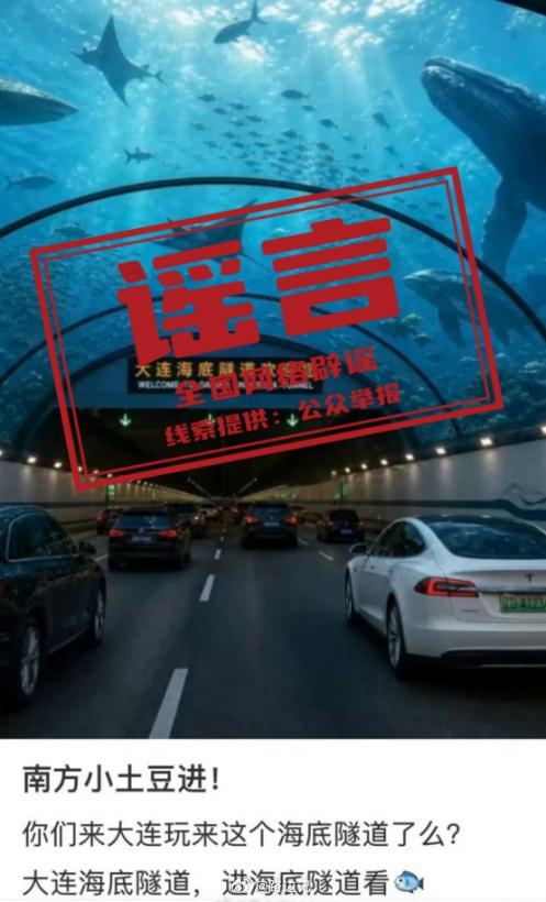 新华网：“大连湾海底隧道能看到鲨鱼”系谣言 
