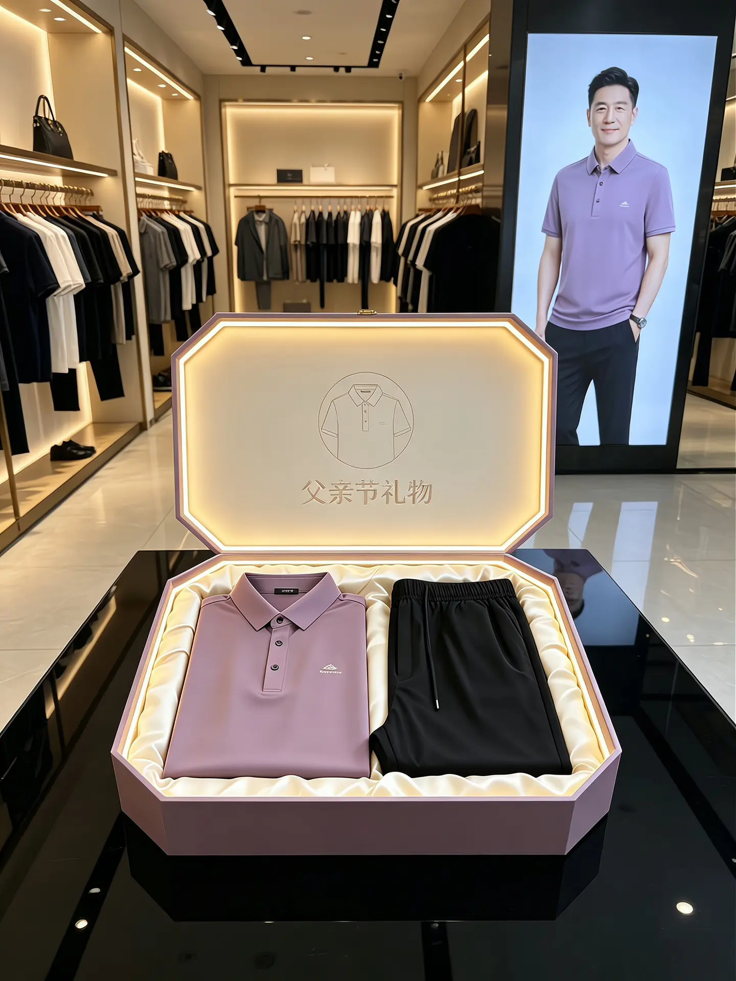 父亲节礼物送什么好 父亲节礼物 冰丝速干衣男 桑蚕丝套装 父亲节爸爸装夏季套装