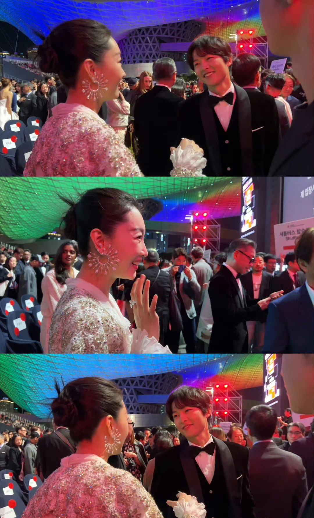 周冬雨宋仲基同框~这俩人的互动让人好有梦幻联动感啊[笑cry] ​​​