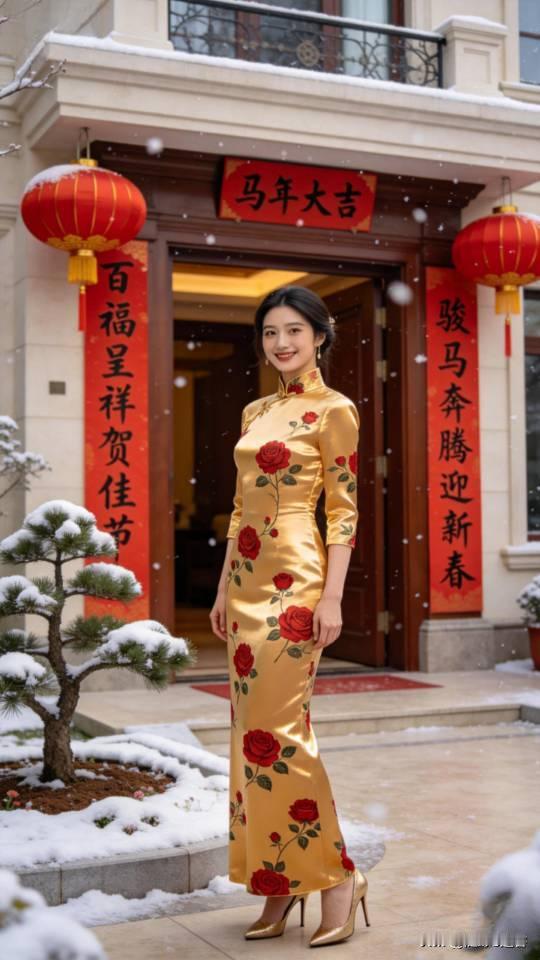 马年到，美女送祝福，祝大家如下面春联所写一般。分享你的新春祝福 马年祝福语