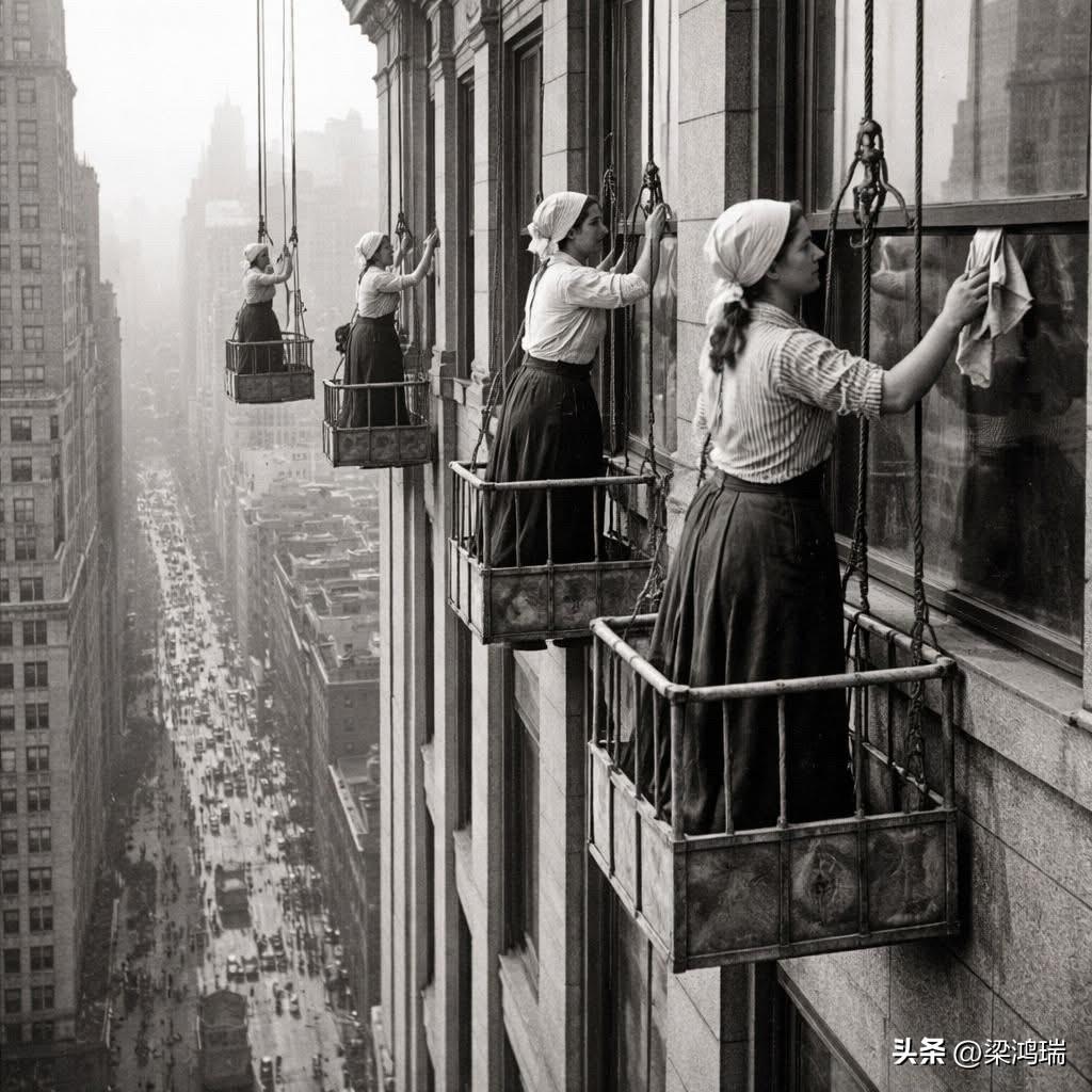 20世纪初，纽约的女性们承担起了一项充满风险的工作——清洗摩天大楼的窗户；她们悬