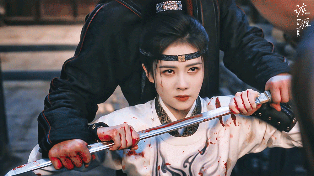 白鹿 《唐宫奇案》李佩仪 / 动图▷EP29-07（1）高马尾+白衣（白黑）+抹