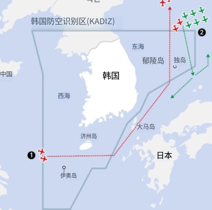 韩国不应该因为中俄军机进入防空识别区大惊小怪。

13年前韩国在东海单方面扩大防