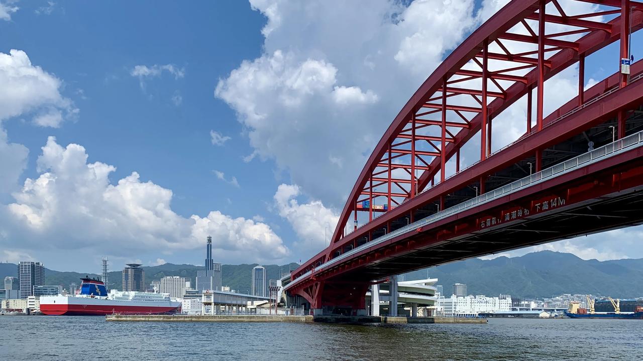 日本兵库县神户大桥。        