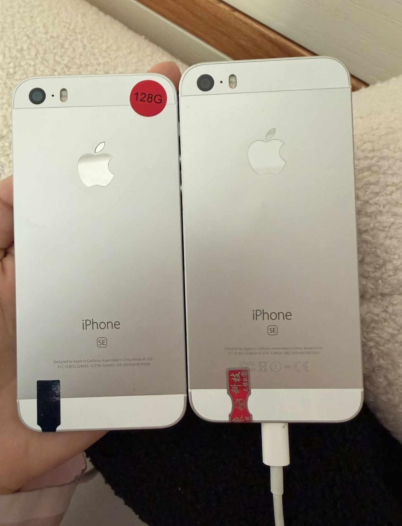 Iphonese 背面为啥不同
拍照效果在图二古董手机 iphone se