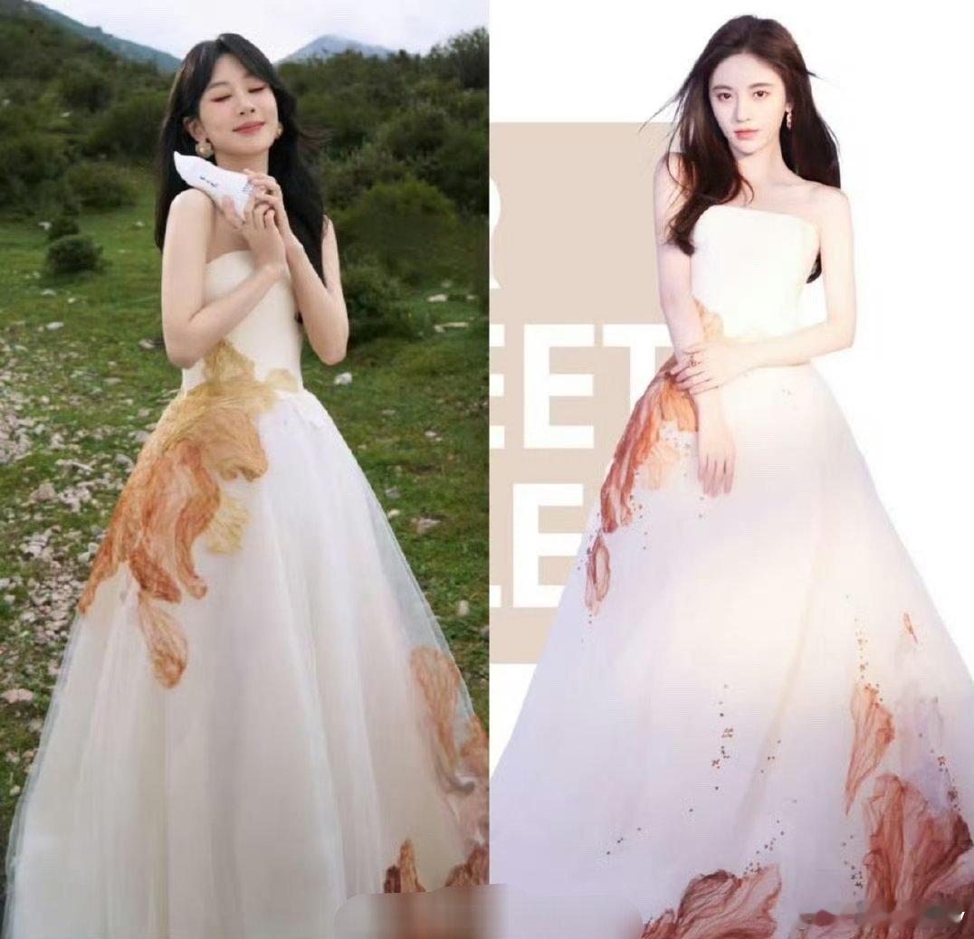 杨紫鞠婧祎同款礼服 看得我两眼昏花，两人演绎的不分伯仲，平分秋色，有啥好讨论的，
