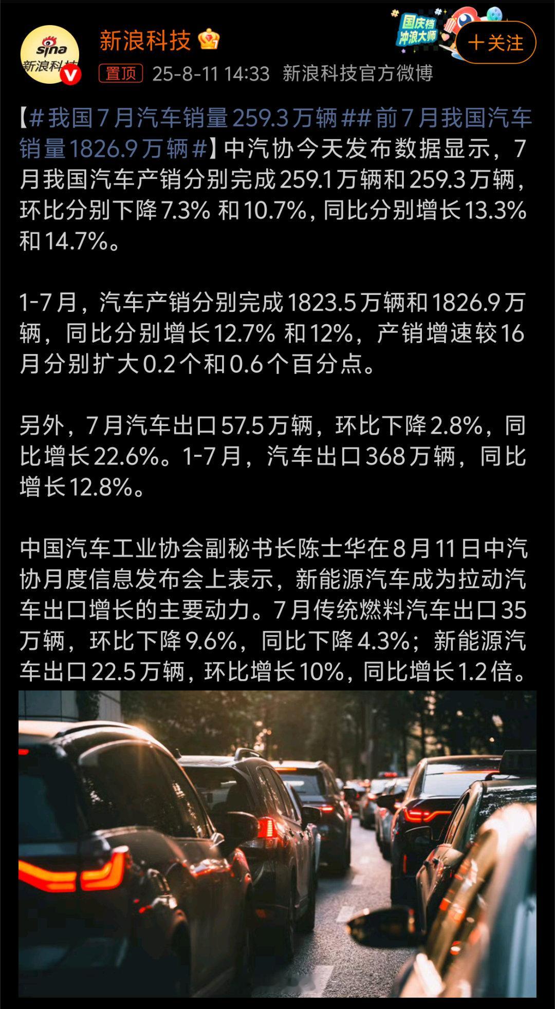 我国7月汽车销量259.3万辆最近很多地方的汽车补贴都变得紧张了，有的额度用完了