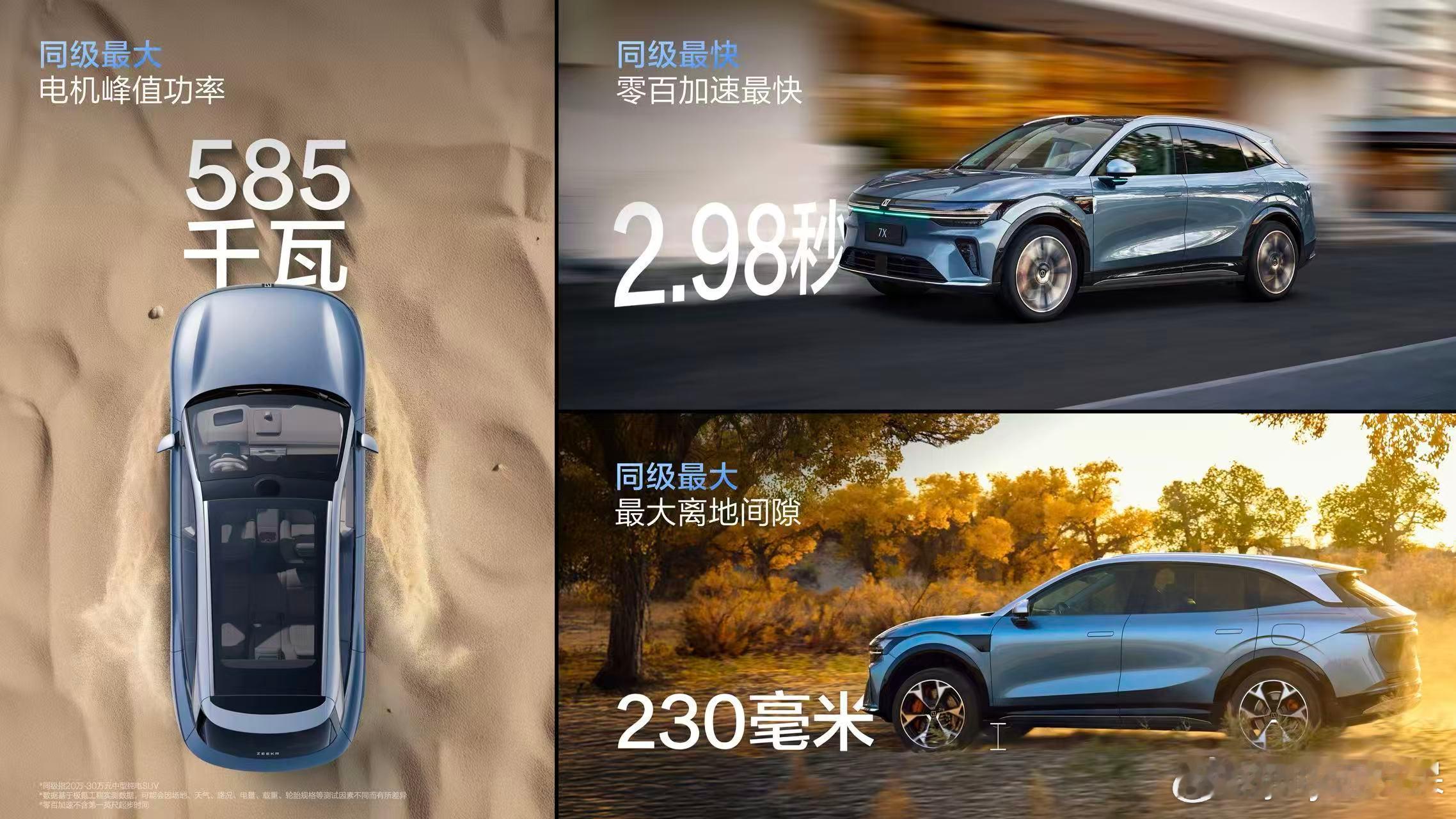 75度后驱370千瓦电机功率，零百加速最快5.4秒103度四驱585千瓦电机功率