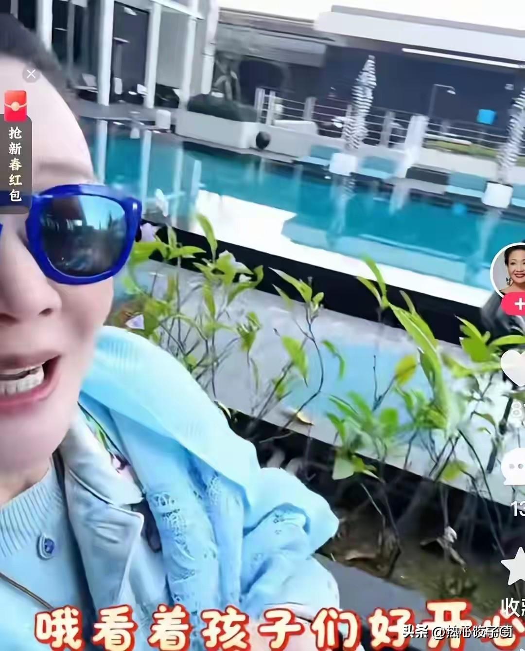 兰姐去台湾住在酒店，这次添了孙子，她特别开心。一边忙着直播，一边对，酒店的工作人