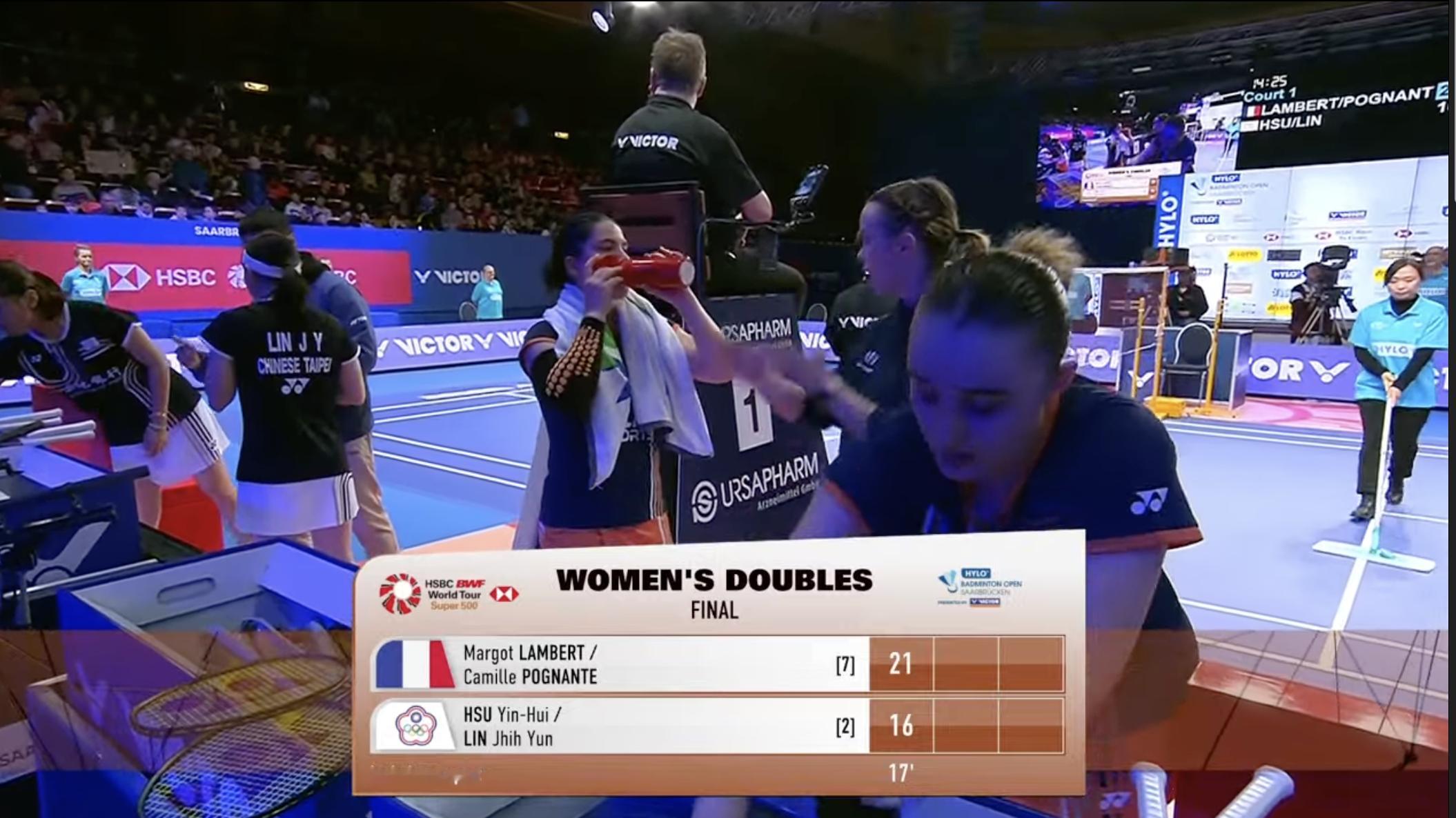 兰伯特/波格南特🇫🇷 21-16 许尹鏸/林芝昀2025年海露羽毛球公开赛 